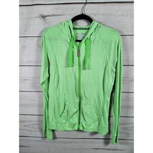 Under Armour Womens Green Long Sleeve Full‎ Zip Heatgear Hoodie Jacket Sz Medium